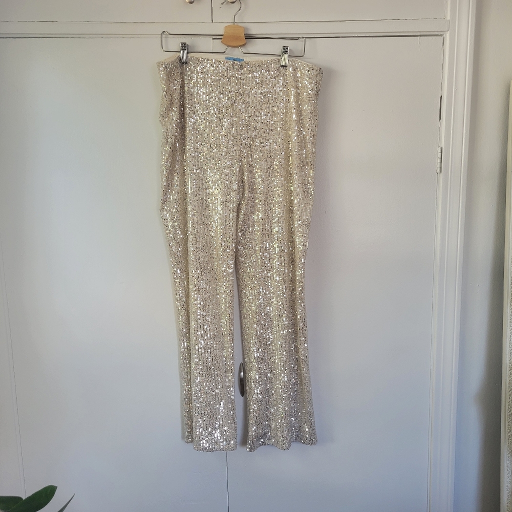 Cece Silver Sequin Pants